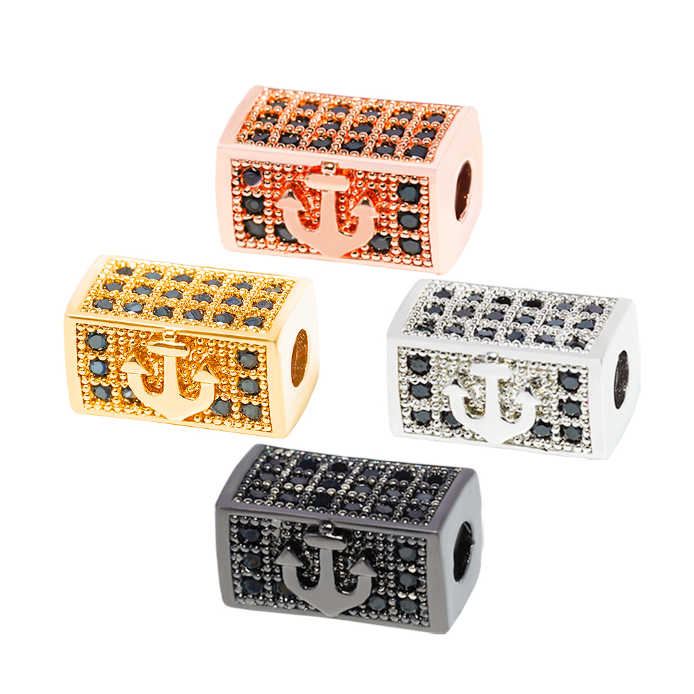 Fashion CZ Spacer Jewelry Making Bracelet Necklace Beads DIY Jewelry Wholesale Charms CZ Spacer Charms