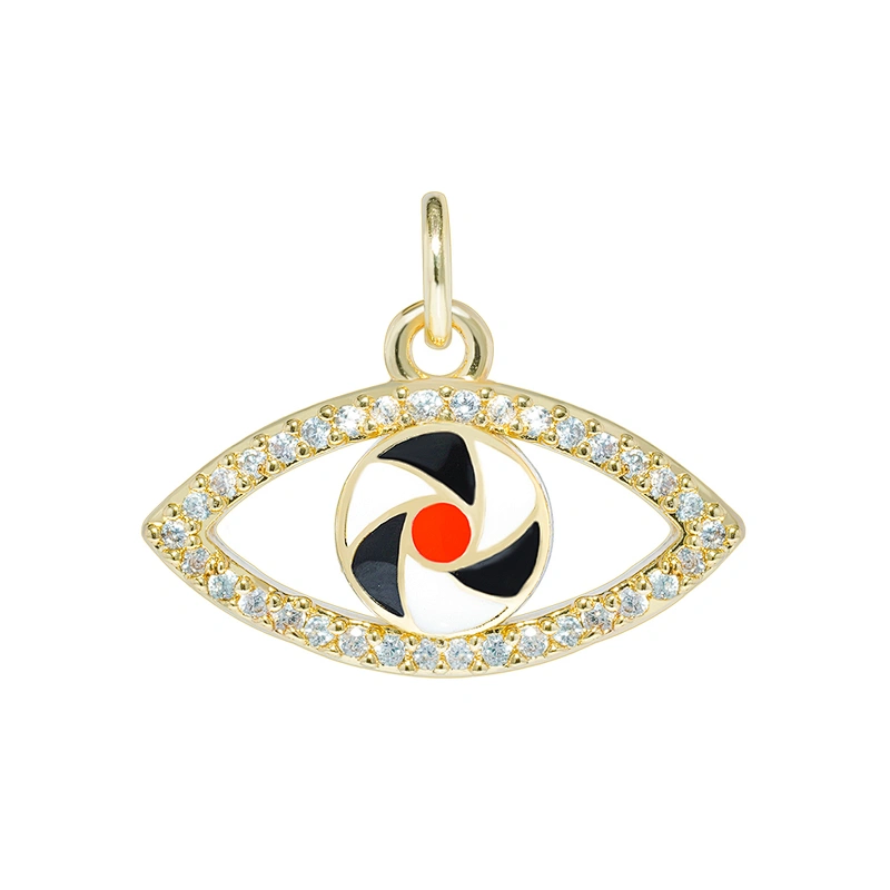Fashion style eyes shape bracelet necklace pendant charms for bracelet making jewelry CZ Eyes Pendant Charms