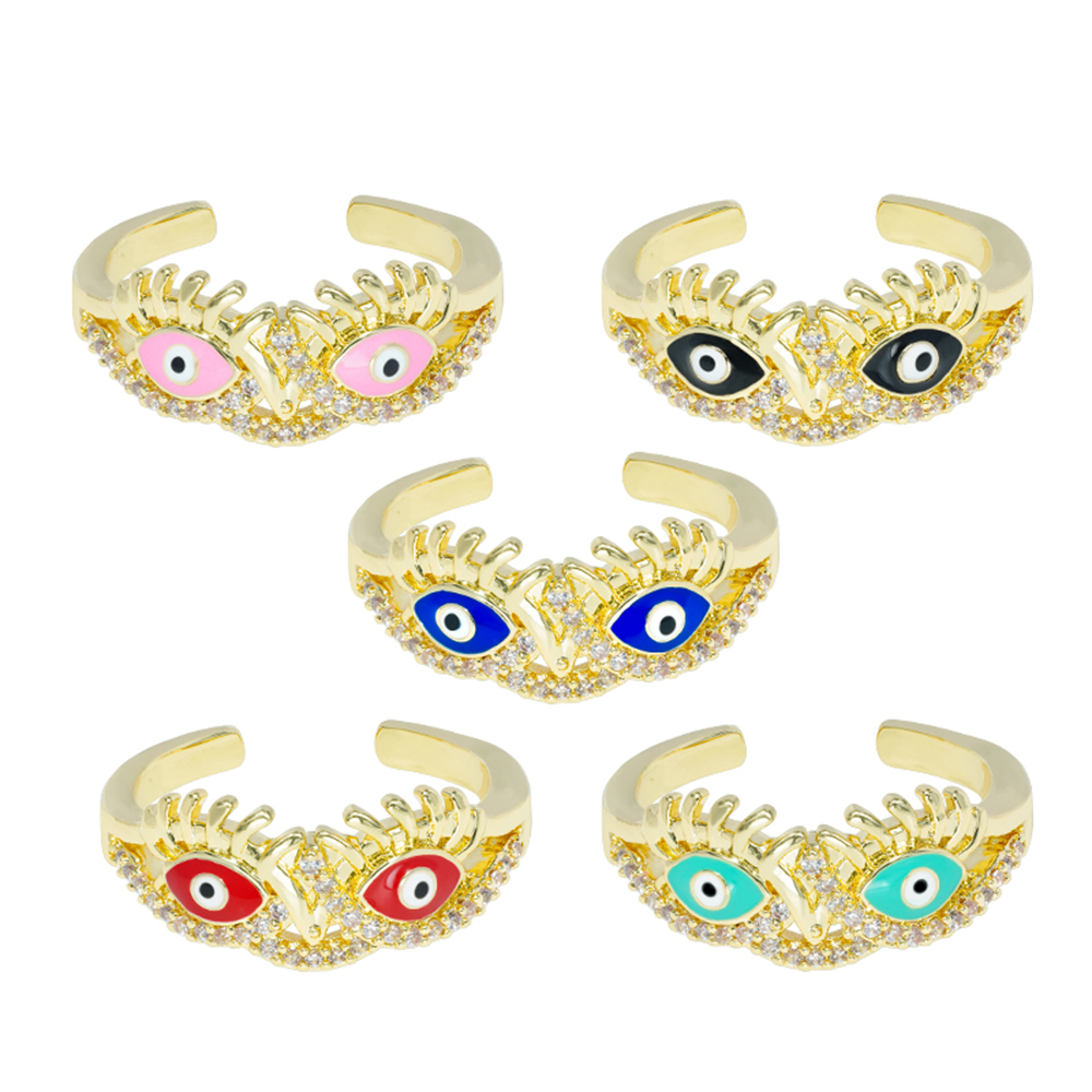 Beautiful Style Snake Eyes Gold Plated Rings Zirconia Pave Rings Woman Men Gifts Jewelry CZ Snakes Eyes Rings