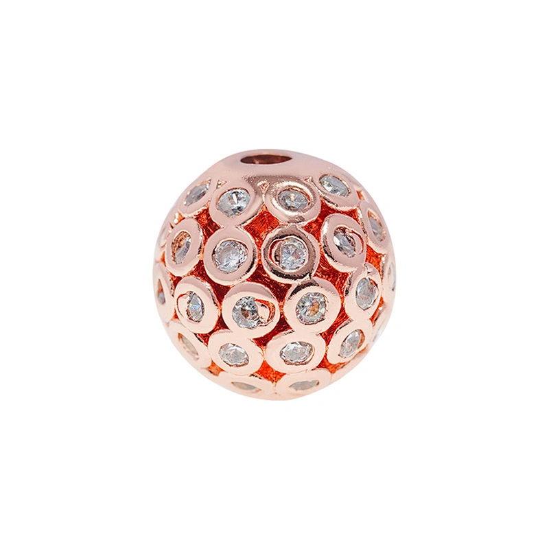 8mm Beads Factory Direct Jewelry Making round shape Bracelet Necklace Beads DIY Wholesale CZ Round Spacer Charms  beads