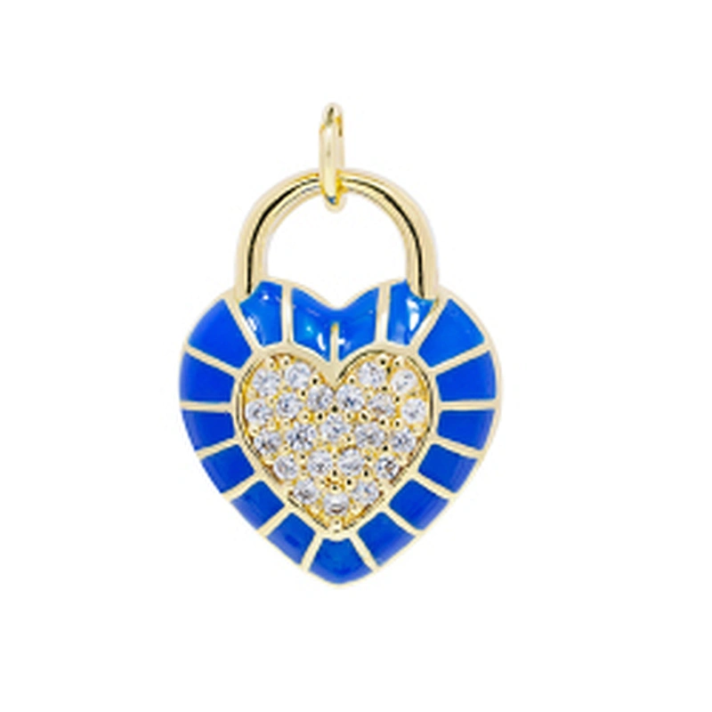 Fashion heart shape  Pendants Bracelet Necklace Pendant Charms DIY Bracelet Making Jewelry CZ Heart Shape Pendants Charms