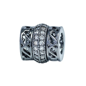 Hot Sale Spacers Bracelet Necklace Beads DIY Jewelry Wholesale CZ Spacer Charms Pave spacer   beads