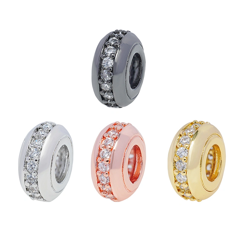 New Arrival Spacers Beads Jewelry Making shape Bracelet Necklace Beads DIY Wholesale CZ Spacer Charms  beads