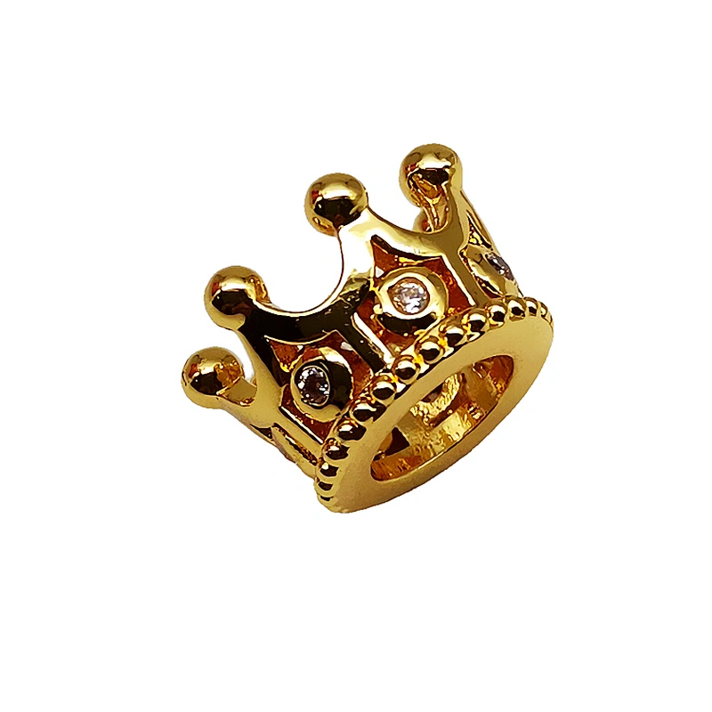 CZ Jewelry Crown Charms Accessories Brass Cubic Zirconia Crown Beads DIY Necklace Bracelet Parts for Bracelet Jewelry  Making