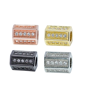 spacers beads for jewelry making jewelry parts micro pave cz spacer bracelet spacer pave beads zircon accessories diy jewelri