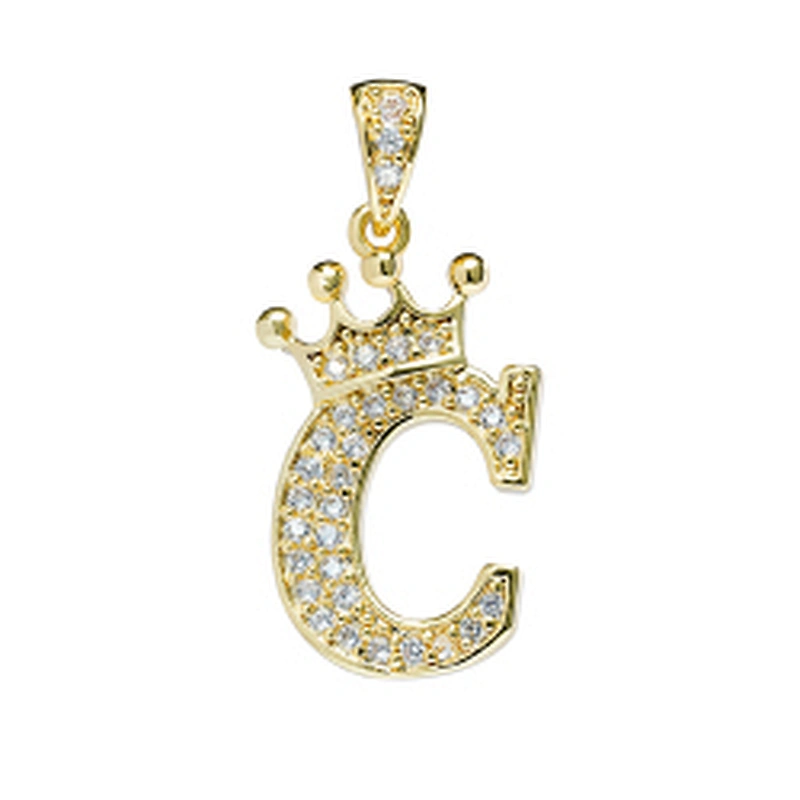 brass zircon charms for necklace making necklace charms for jewelry making jewelry pendants charms crown pave findings supplier