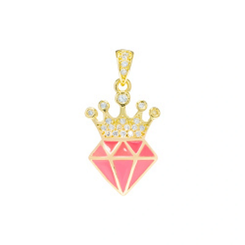 Beautiful Style Crown Pendants Bracelet Necklace Pendant Charms DIY Bracelet Making Jewelry CZ Crown Pendants Charms