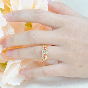 Beautiful Style Snake Eyes Gold Plated Rings Zirconia Pave Rings Woman Men Gifts Jewelry CZ Snakes Eyes Rings