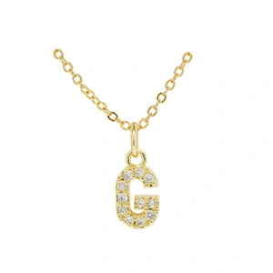 customized letter necklace with letter pendant gold plated letter pendant cz necklace jewellery women chain custom necklace