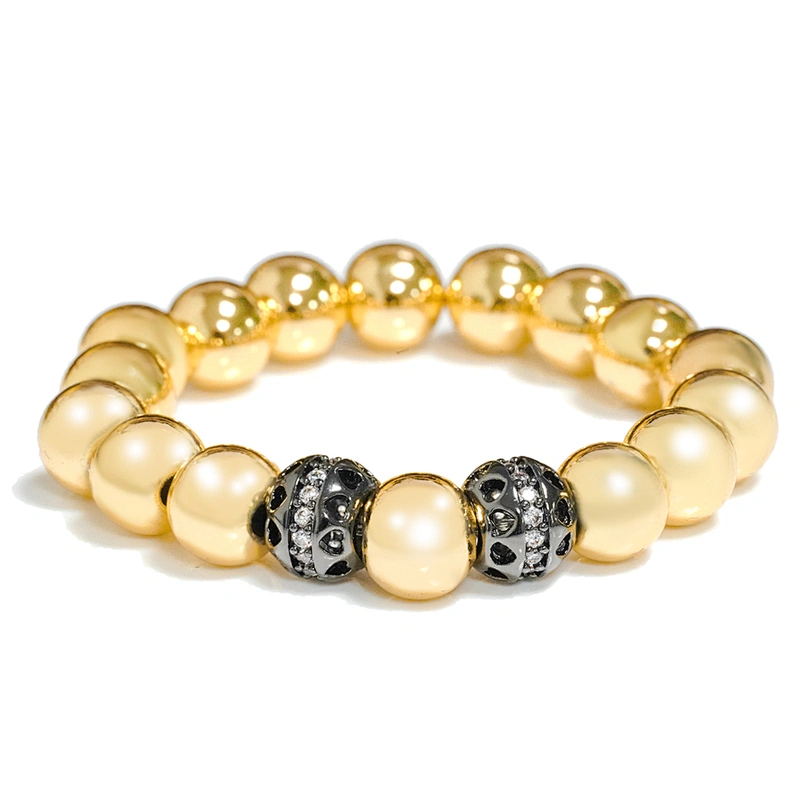 Hot sale Jewelry Making round shape Bracelet Necklace Beads DIY Jewelry Wholesale CZ Spacer Charms  beads with heart shape