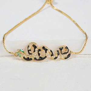 Fashion Snake Bracelet Connectors For Jewelry Making 14k Gold Accessories Bracelets Charms CZ Snake  Bracelet Connectors
