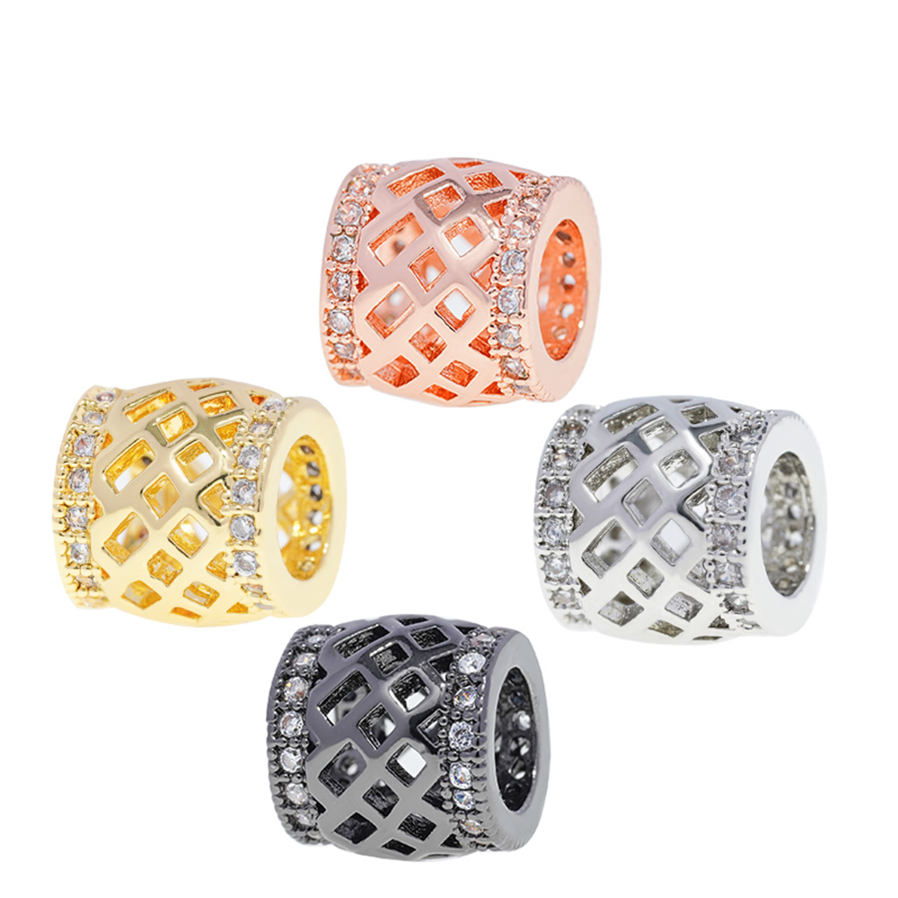 Factory Direct Spacers Beads Jewelry Making  Bracelet Necklace Beads DIY Wholesale CZ Spacer Charms  beads