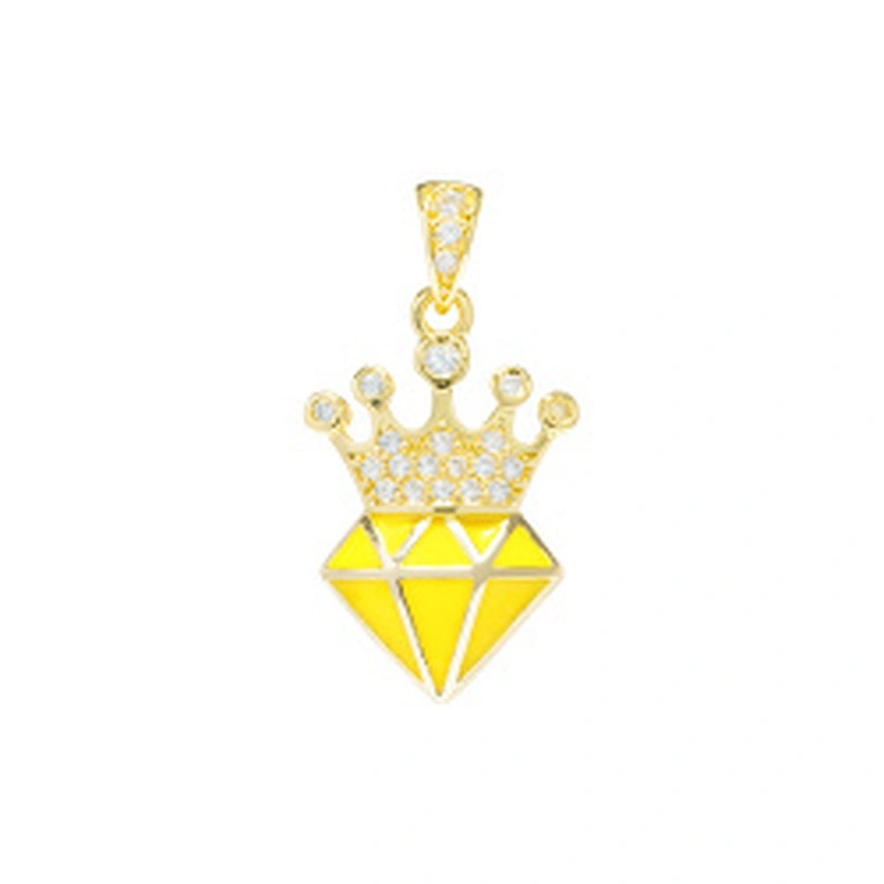 Beautiful Style Crown Pendants Bracelet Necklace Pendant Charms DIY Bracelet Making Jewelry CZ Crown Pendants Charms