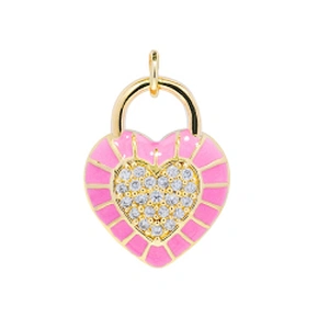 Fashion heart shape  Pendants Bracelet Necklace Pendant Charms DIY Bracelet Making Jewelry CZ Heart Shape Pendants Charms