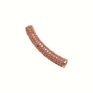 CZ Tube Beads  Long Tube  Brass Beads  DIY Jewelry Charms Earrinh Parts Pave Charms Boncuk Bead Accessories for Jewellery Making