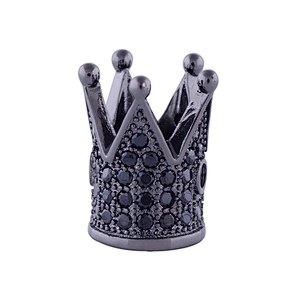 Micro Pave CZ Beads Spacer Crown DIY Cubic Zirconia Pendants Charms for Jewelry Making Jewelry Findings Components Wholesalers