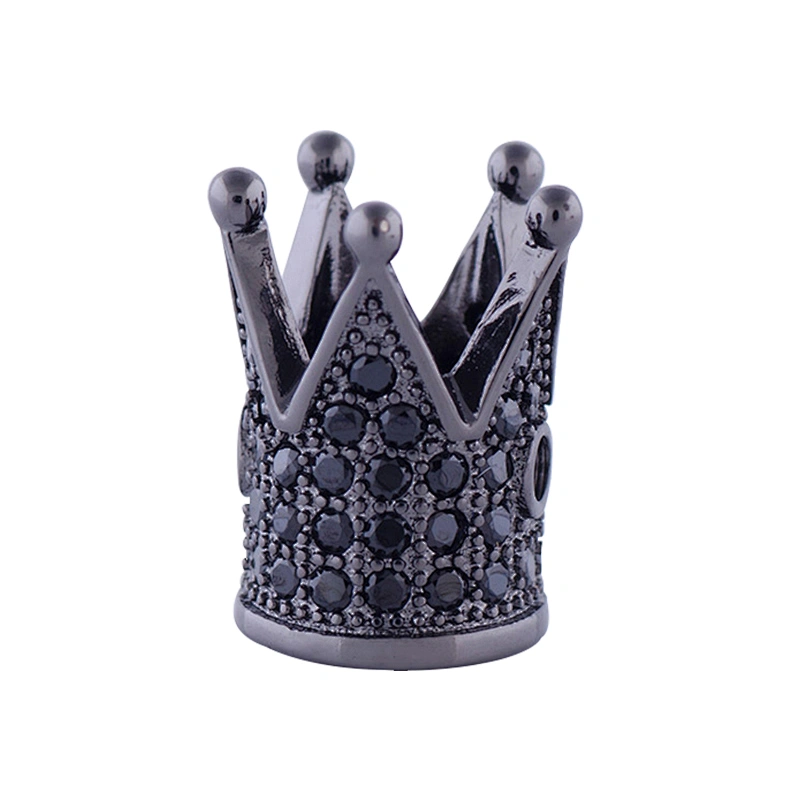 Micro Pave CZ Beads Spacer Crown DIY Cubic Zirconia Pendants Charms for Jewelry Making Jewelry Findings Components Wholesalers