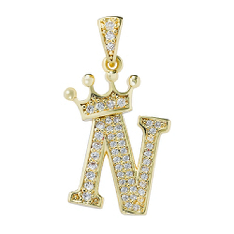 brass zircon charms for necklace making necklace charms for jewelry making jewelry pendants charms crown pave findings supplier