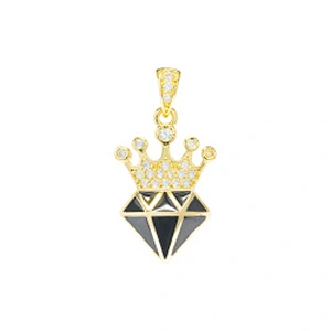 Beautiful Style Crown Pendants Bracelet Necklace Pendant Charms DIY Bracelet Making Jewelry CZ Crown Pendants Charms