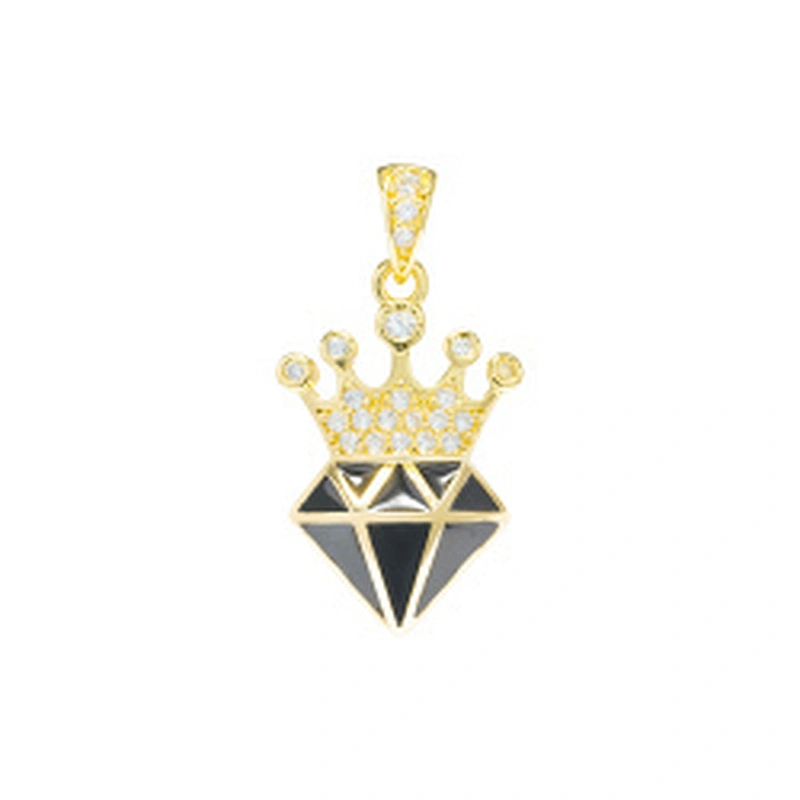 Beautiful Style Crown Pendants Bracelet Necklace Pendant Charms DIY Bracelet Making Jewelry CZ Crown Pendants Charms