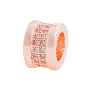Beautiful Style Spacers Beads Jewelry Making  Bracelet Necklace Beads DIY Wholesale CZ Cylindrical Spacer Charms  beads