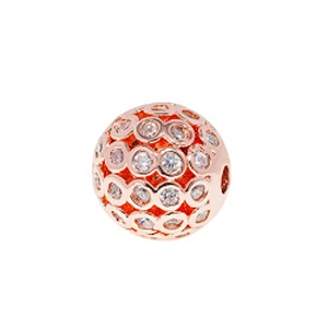 10mm Beads Factory Direct Jewelry Making round shape Bracelet Necklace Beads DIY Wholesale CZ Round Spacer Charms  beads