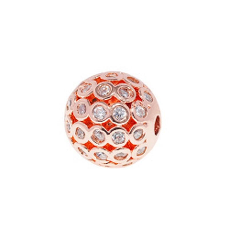 10mm Beads Factory Direct Jewelry Making round shape Bracelet Necklace Beads DIY Wholesale CZ Round Spacer Charms  beads
