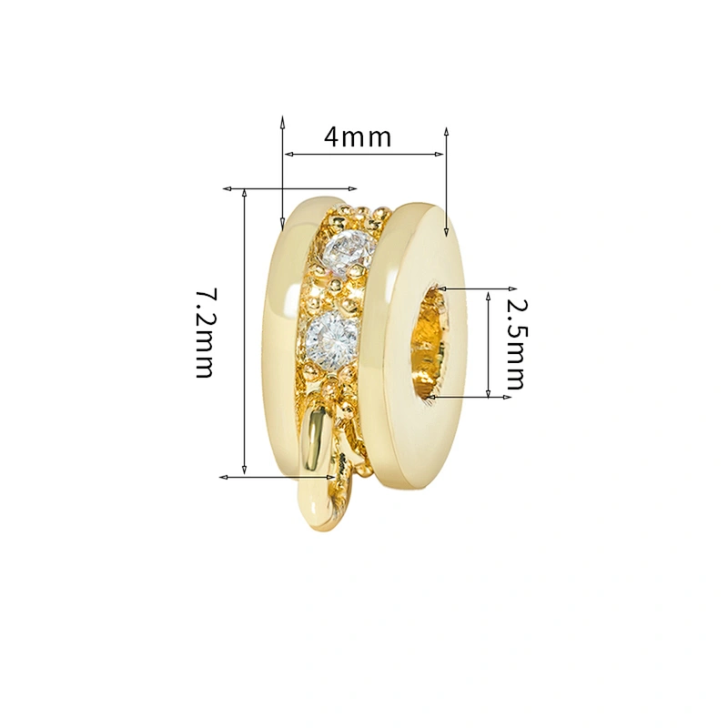 bead spacer  accessories gold plated spacer beads spacer beads for bracelet jewelry findings diy jewelri supplies for jewelry