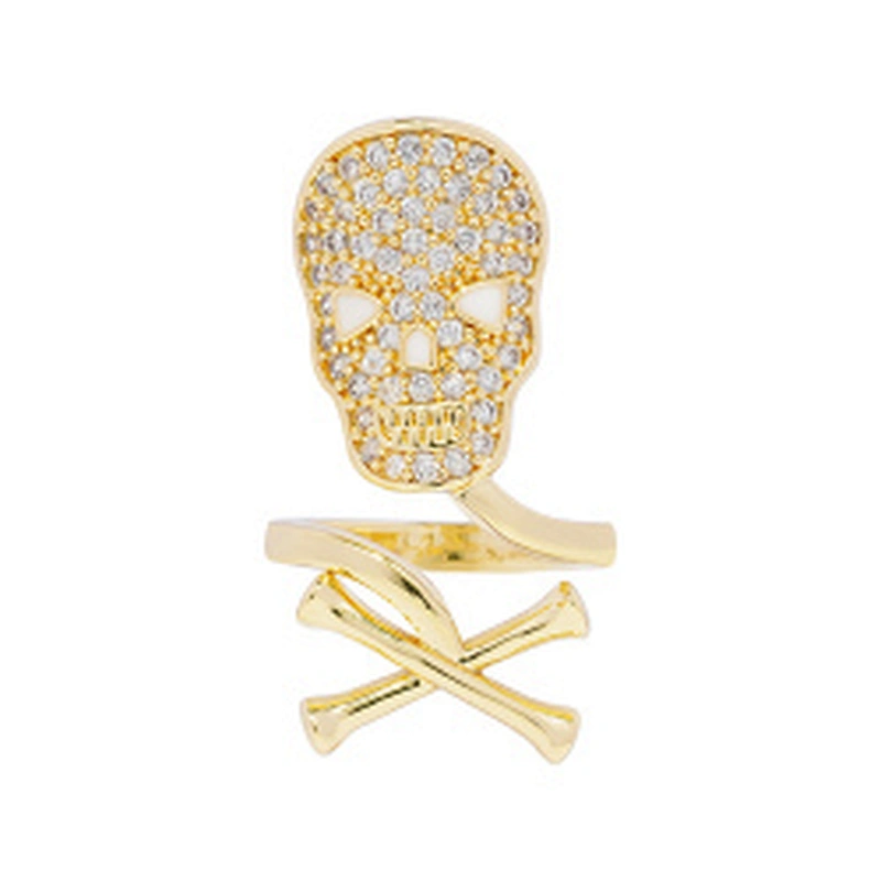 Trendy Style Nail shaped 18k Gold Plated Rings zirconia pave Rings Woman Men Gifts Jewelry CZ Nail Shape Rings