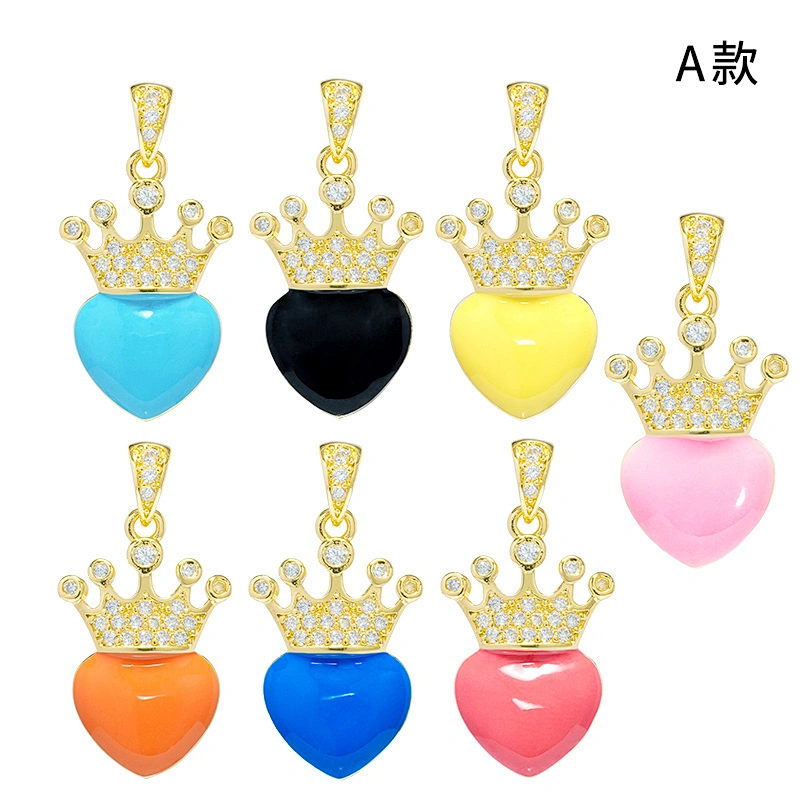 Beautiful Style Crown Pendants Bracelet Necklace Pendant Charms DIY Bracelet Making Jewelry CZ Crown Pendants Charms