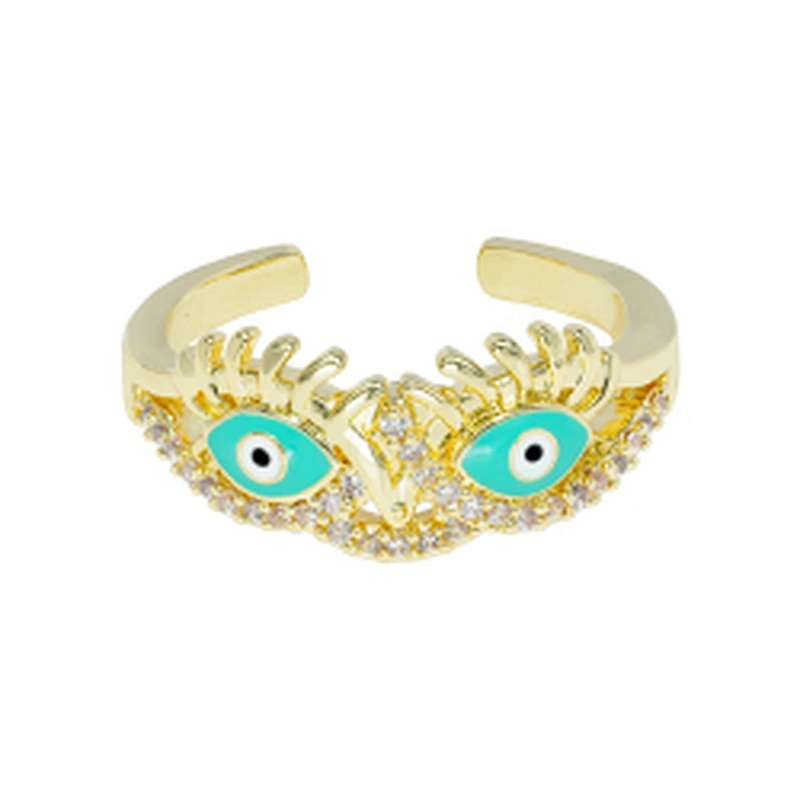 Beautiful Style Snake Eyes Gold Plated Rings Zirconia Pave Rings Woman Men Gifts Jewelry CZ Snakes Eyes Rings