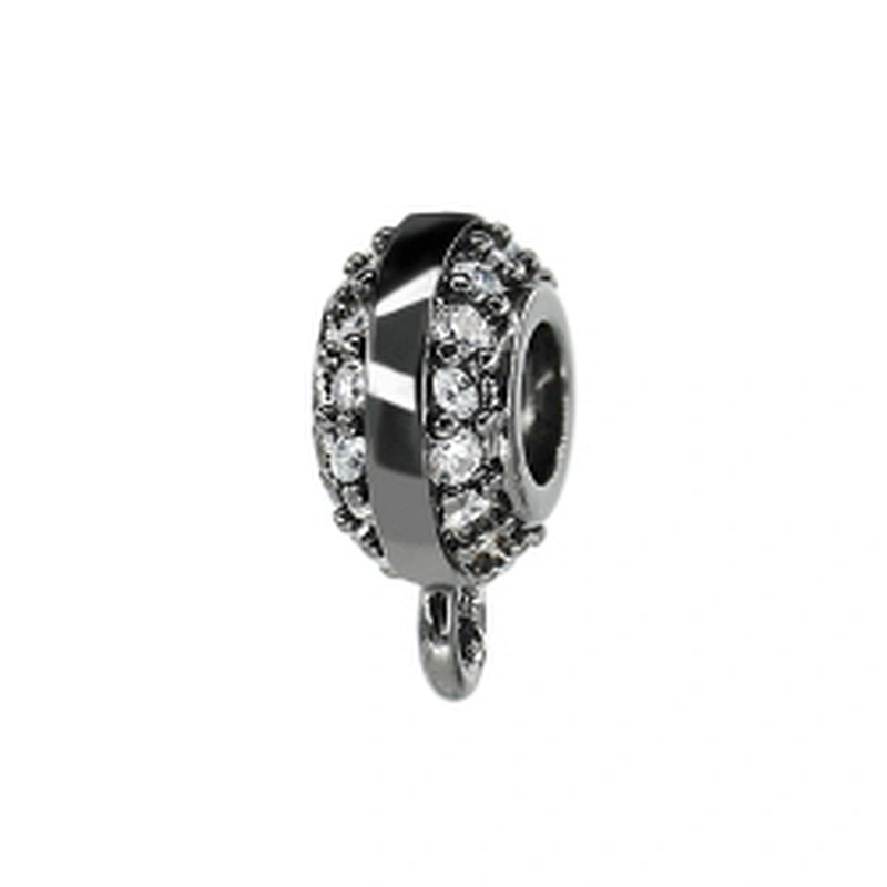 Copper Spacers Wheel Shape Charms for Jewelry Making Gold Plated Jewelry Cubic Zirconia Charms Micro Pave Beads Wholesalers