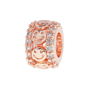 Fashion Beads Jewelry Making Cylindrical shape Bracelet Necklace Beads DIY Wholesale CZ Cylindrical Spacer Charms  beads