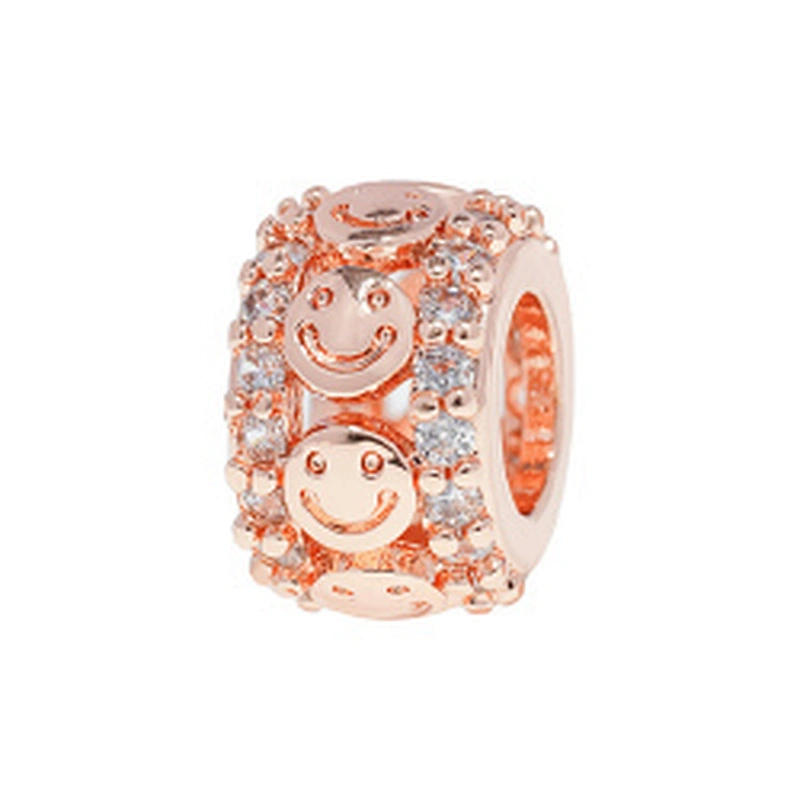 Fashion Beads Jewelry Making Cylindrical shape Bracelet Necklace Beads DIY Wholesale CZ Cylindrical Spacer Charms  beads