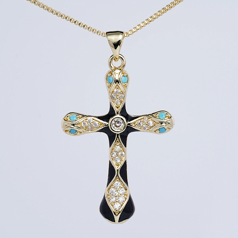 Beautiful Style Snake Pendants Bracelet Necklace Pendant Charms DIY Bracelet Making Jewelry CZ Snake Head Cross Pendants Charms