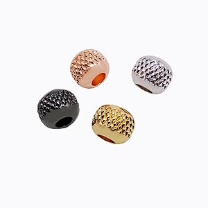 CZ Pineapple Beads Micro Brass Bracelet Accessories Jewelry Findings & Components Large Bead Jewelry Charms For Jewelry Findings