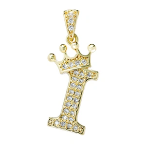 brass zircon charms for necklace making necklace charms for jewelry making jewelry pendants charms crown pave findings supplier