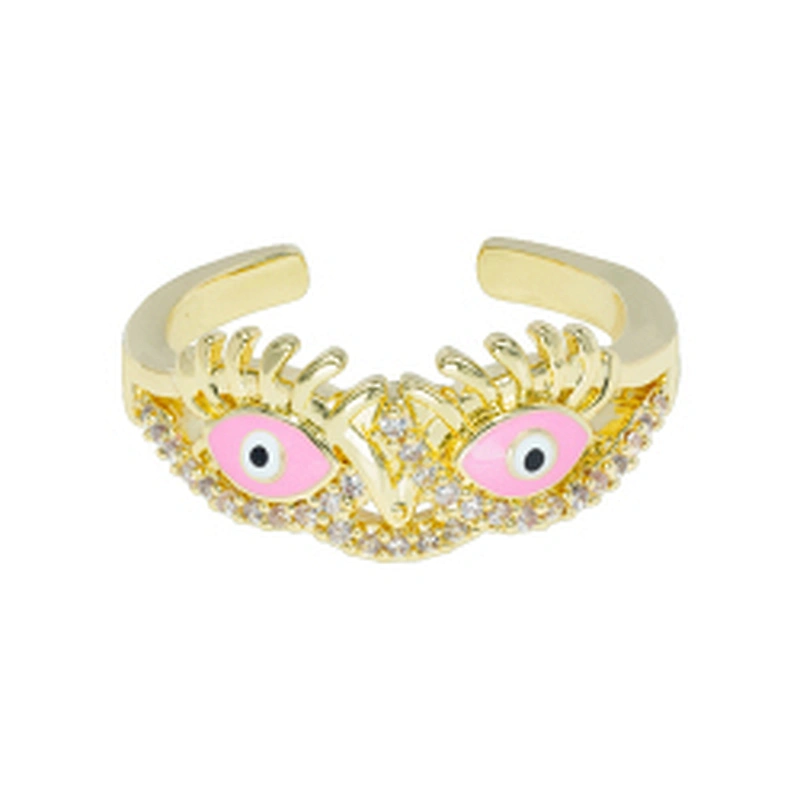Beautiful Style Snake Eyes Gold Plated Rings Zirconia Pave Rings Woman Men Gifts Jewelry CZ Snakes Eyes Rings