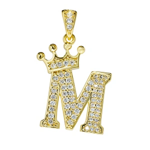 brass zircon charms for necklace making necklace charms for jewelry making jewelry pendants charms crown pave findings supplier