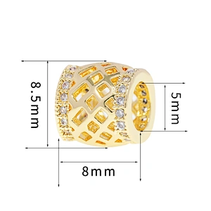 Factory Direct Spacers Beads Jewelry Making  Bracelet Necklace Beads DIY Wholesale CZ Spacer Charms  beads