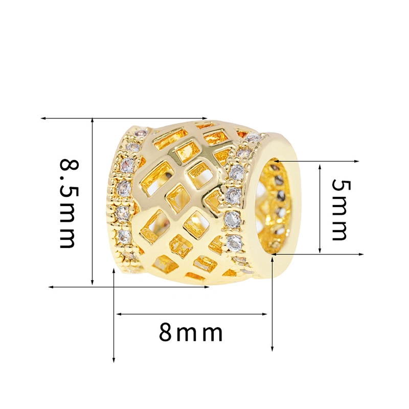 Factory Direct Spacers Beads Jewelry Making  Bracelet Necklace Beads DIY Wholesale CZ Spacer Charms  beads