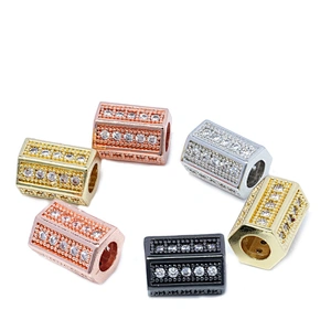 spacers beads for jewelry making jewelry parts micro pave cz spacer bracelet spacer pave beads zircon accessories diy jewelri