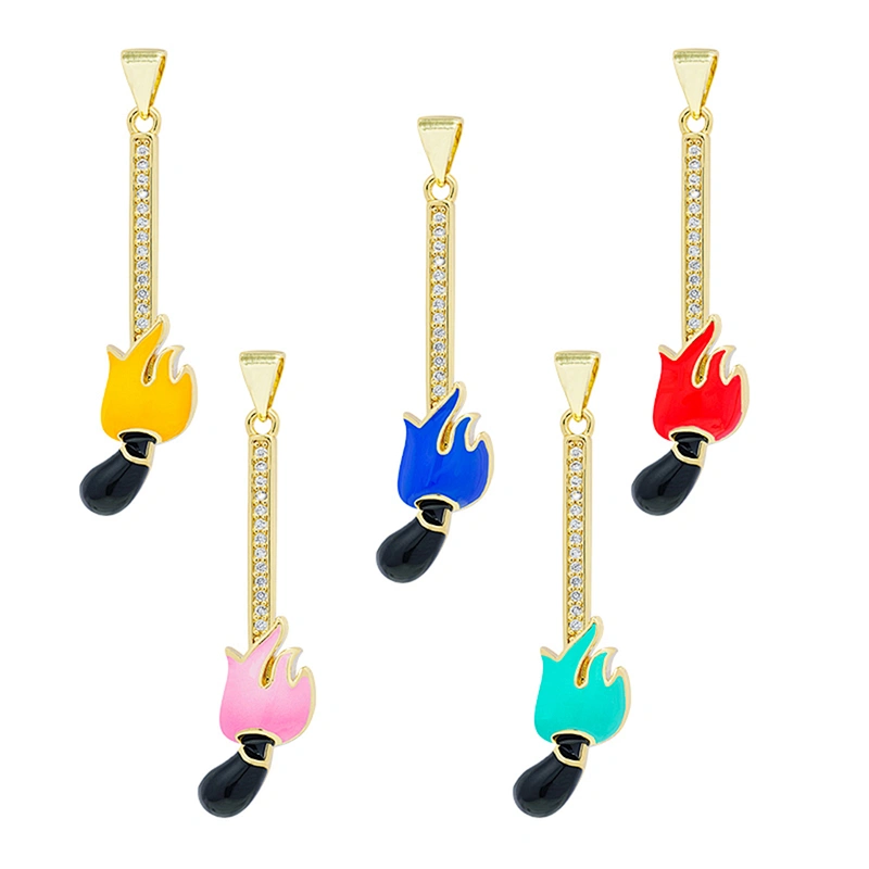 Beautiful  Clubs Shaped Pendants Bracelet Necklace Pendant  DIY Bracelet Making Jewelry CZ Clubs Shaped Pendant Charms