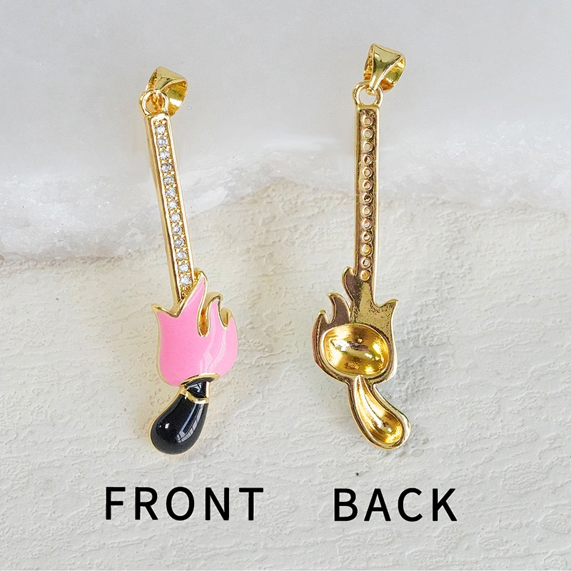 Beautiful  Clubs Shaped Pendants Bracelet Necklace Pendant  DIY Bracelet Making Jewelry CZ Clubs Shaped Pendant Charms
