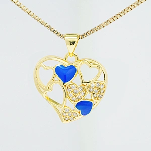 Fashion Design Heart Shaped Pendants Bracelet Necklace Pendant  DIY Bracelet Making Jewelry CZ  Heart Shape Pendant Charms