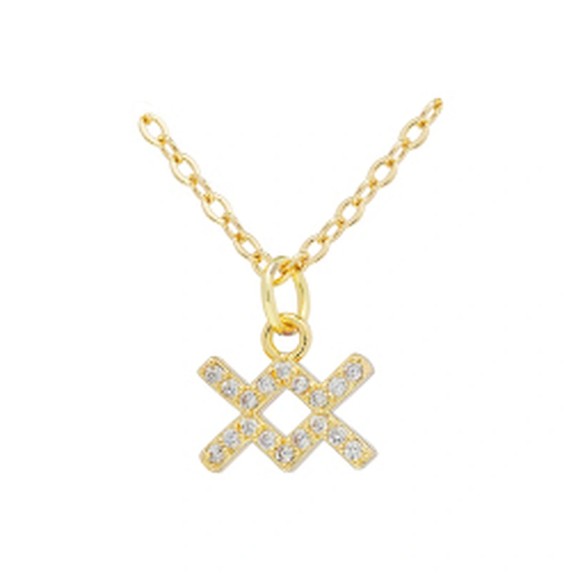 12 zircon constelations signs pendant necklace brass zircon constelation necklace customization cz constelation necklaces