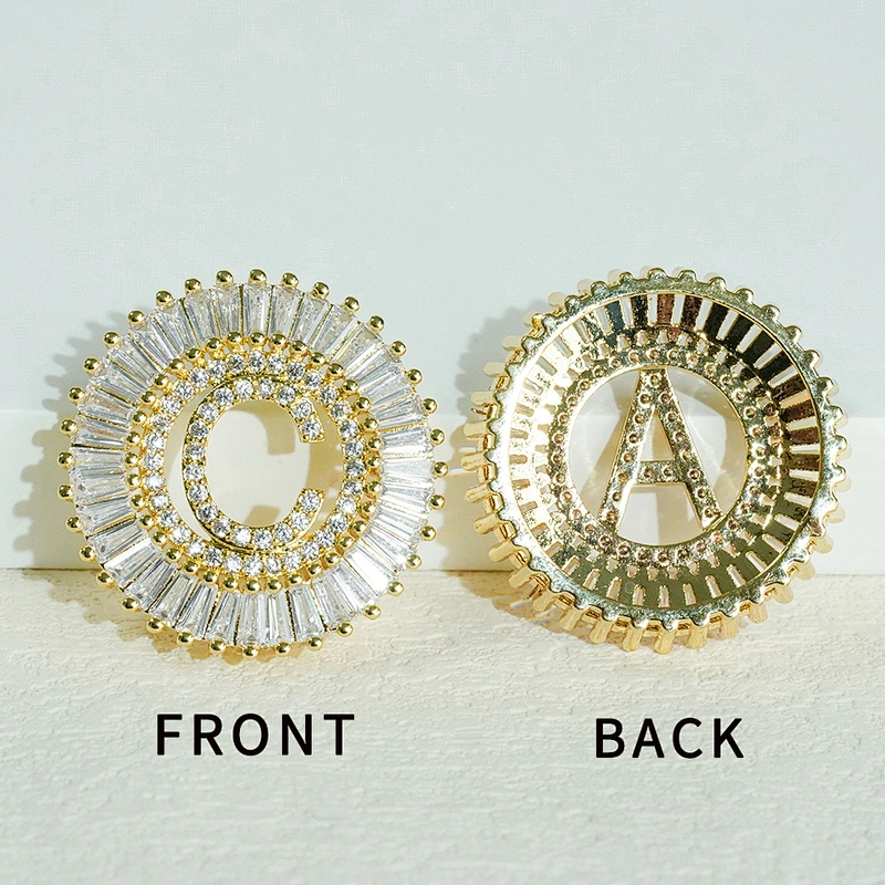 Fashion Letter Pendants Bracelet Necklace Pendant Charms DIY Bracelet Making Jewelry CZ Letter of the alphabet Pendants Charms