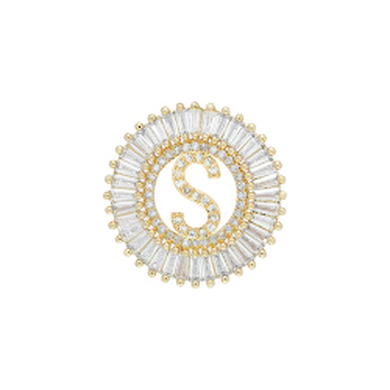 Fashion Letter Pendants Bracelet Necklace Pendant Charms DIY Bracelet Making Jewelry CZ Letter of the alphabet Pendants Charms