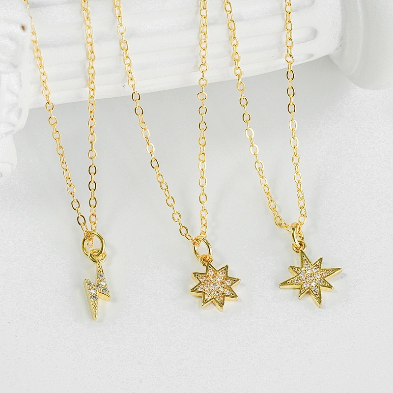 star moon heart pendant choker necklace cz cross necklace butterfly cz necklace high quality fashion jewelry couple micro pave