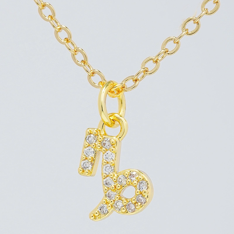 12 zircon constelations signs pendant necklace brass zircon constelation necklace customization cz constelation necklaces